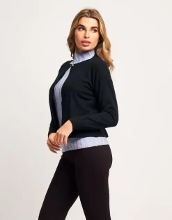 Bolerino in maglia con chiusura a catenella