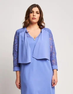 Bolero con maniche e inserti in pizzo