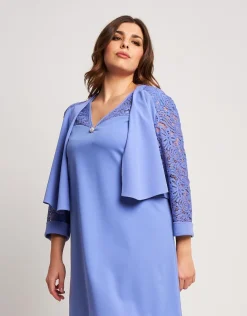 Bolero con maniche e inserti in pizzo