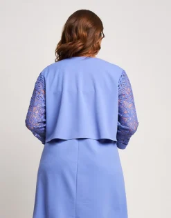 Bolero con maniche e inserti in pizzo