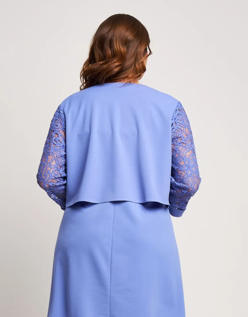 Bolero con maniche e inserti in pizzo