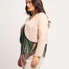 Bolero in ecosuede con bordi stondati