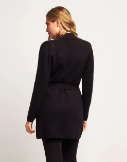 Caban in maglia battuta con bottoni
