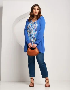 Caban in maglia con bottoni