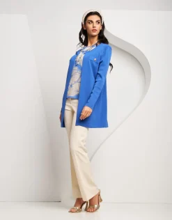 Caban in maglia con bottoni