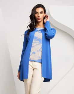 Caban in maglia con bottoni