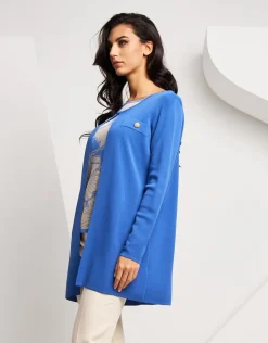 Caban in maglia con bottoni