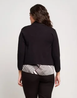 Caban in maglia con bottoni