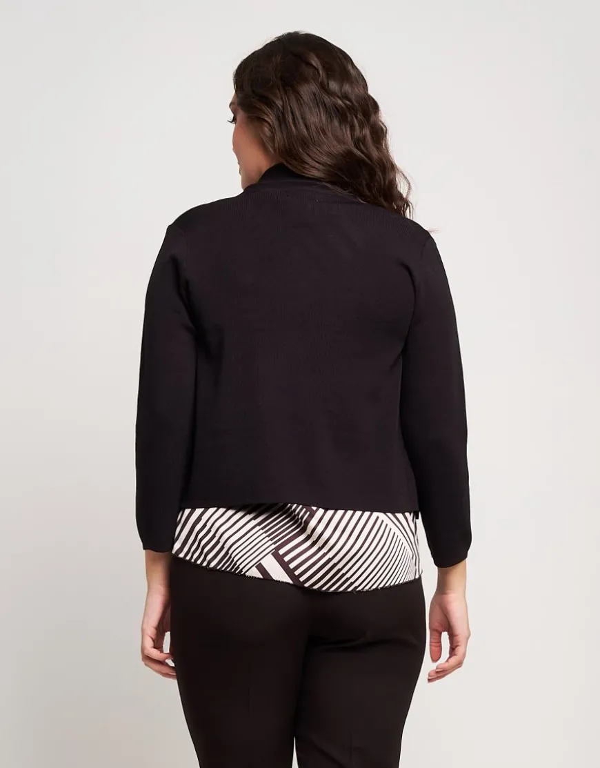 Caban in maglia con bottoni