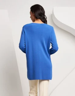 Caban in maglia con bottoni