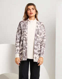 Caban in maglia con fantasia militare