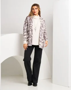 Caban in maglia con fantasia militare