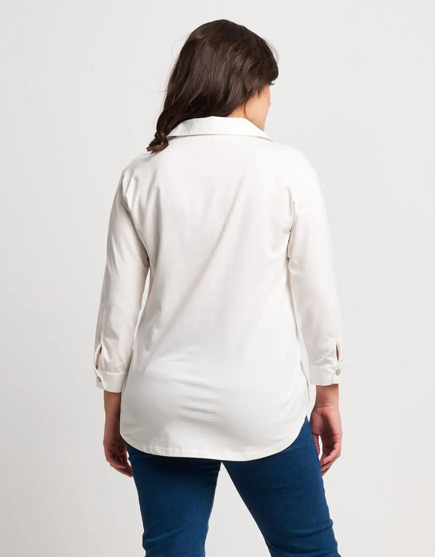 Camicia con bottoni in madreperla