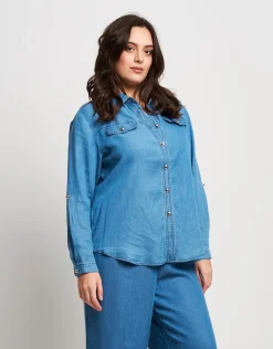 Camicia con colletto e pattine