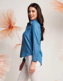 Camicia con colletto e pattine