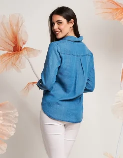 Camicia con colletto e pattine