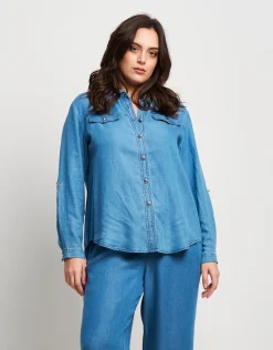 Camicia con colletto e pattine