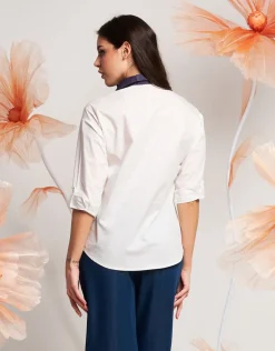 Camicia con inserti e strass