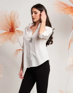 Camicia con maniche tre quarti