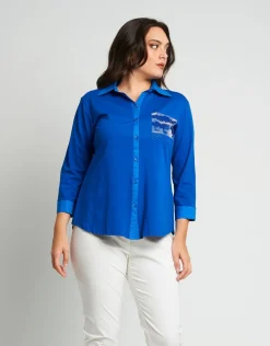 Camicia con strass militare