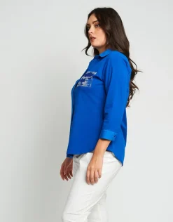 Camicia con strass militare