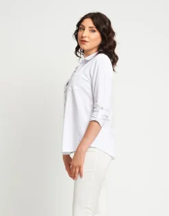 Camicia con strass sul taschino