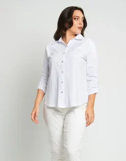 Camicia con strass sul taschino