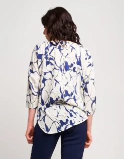 Camicia fantasia con maniche tre quarti