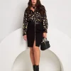 Camicia fantasia pois con bottoni a cuore