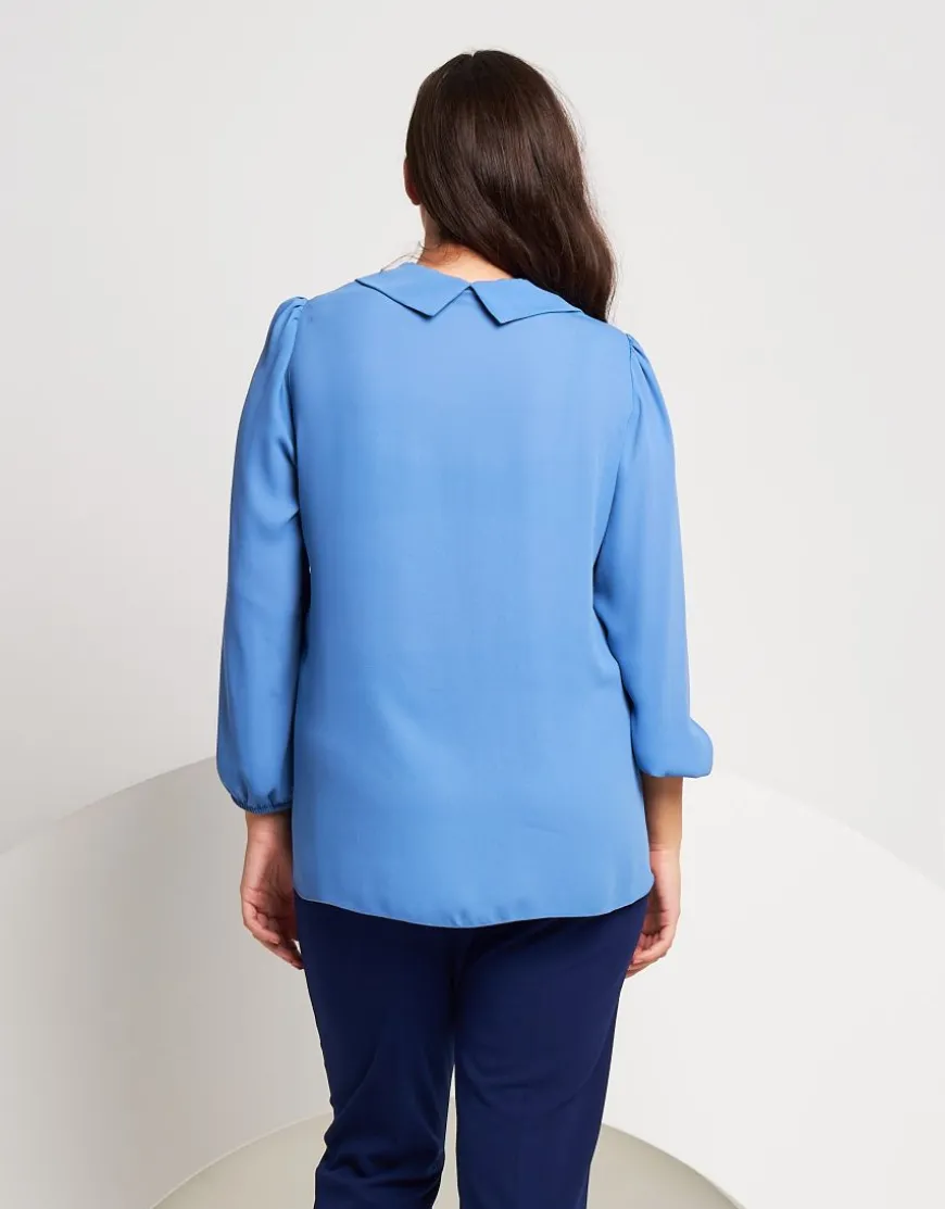 Camicia in georgette azzurra