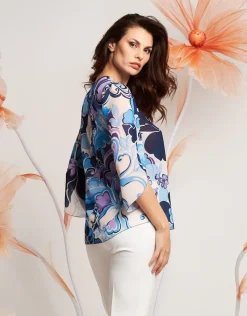 Camicia in georgette fantasia