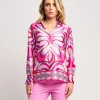 Camicia in raso con bottoni gioiello
