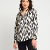 Camicia in raso fantasia