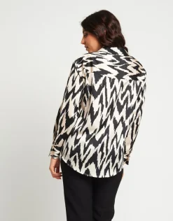 Camicia in raso fantasia