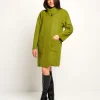 Cappotto con collo a fascetta