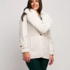 Cappotto con ecopelliccia