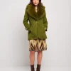 Cappotto con ecopelliccia