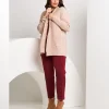 Cardigan a coste con lavorazione