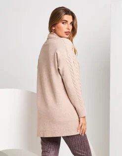 Cardigan a coste con lavorazione
