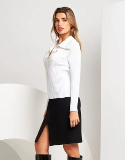 Cardigan a coste con zip