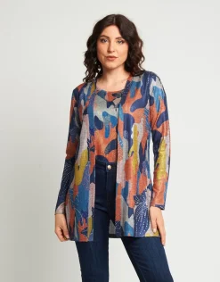 Cardigan con dettagli dorati