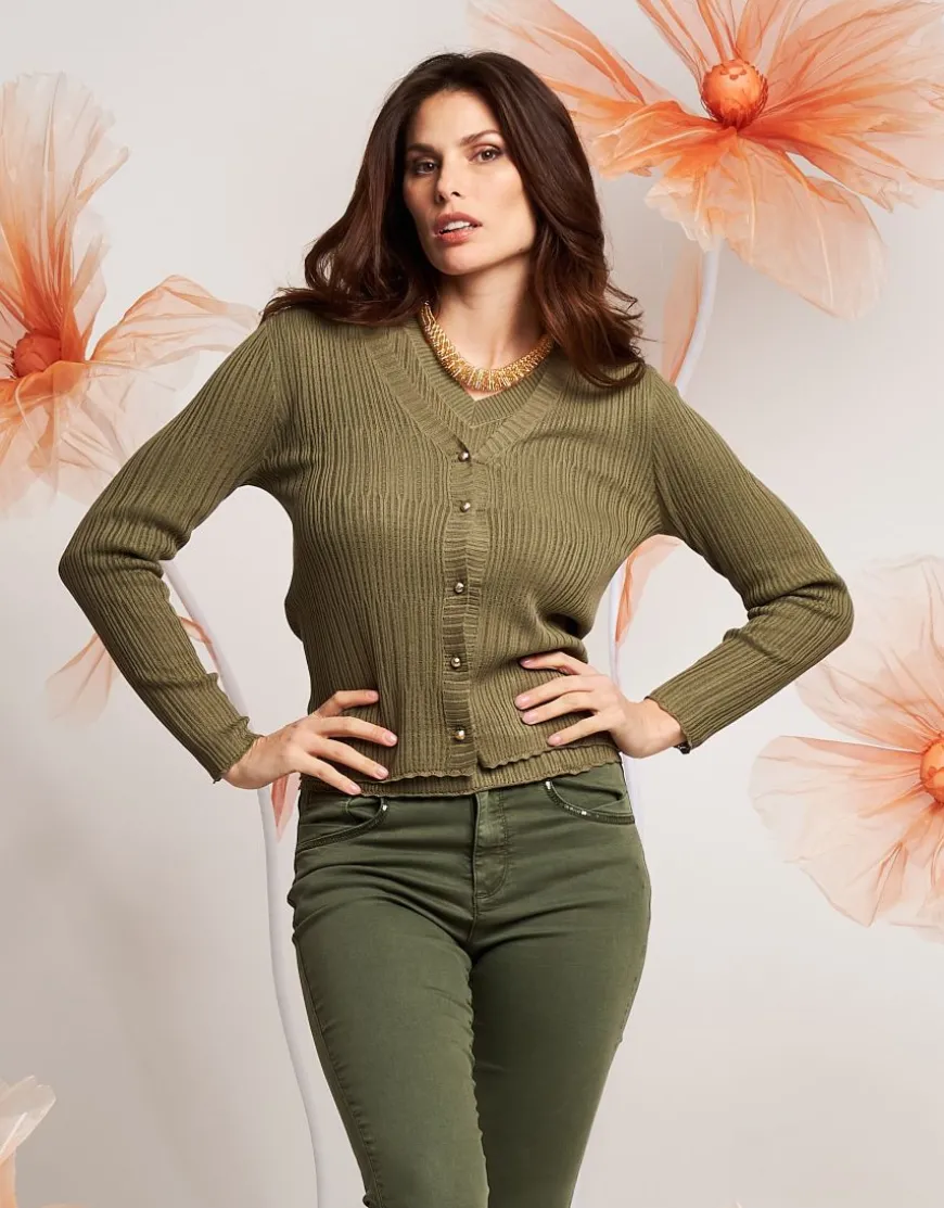 Cardigan con scollo a V