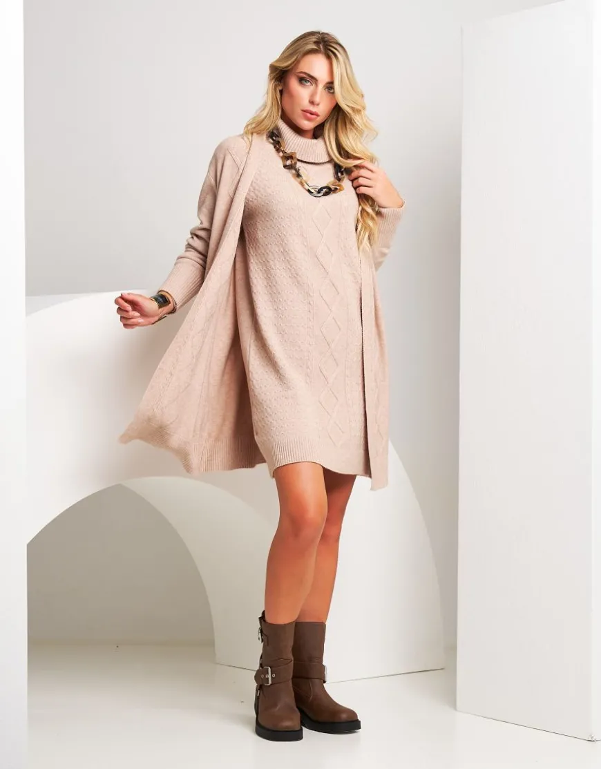 Cardigan in maglia con lavorazione