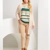 Cardigan lungo in filato con tasche