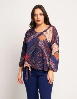 Casacca a ponchetto fantasia patch
