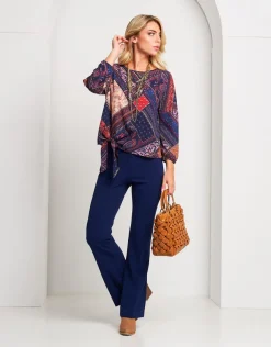 Casacca a ponchetto fantasia patch