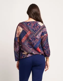 Casacca a ponchetto fantasia patch