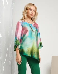 Casacca asimmetrica fantasia dégradé