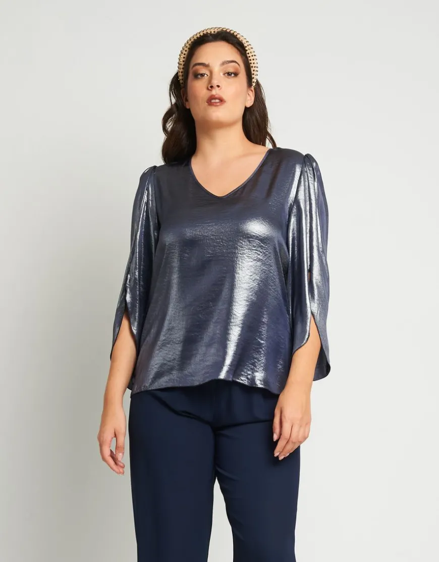 Casacca blu laminata