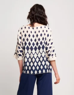 Casacca con fantasia a rombi